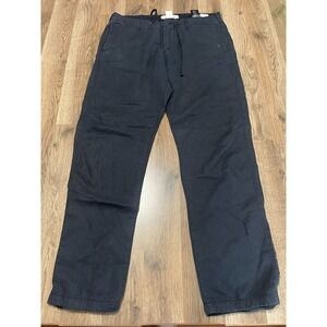 L.O.G.G. Pants, Women's 33, Black, Straight Leg, Drawstring, Pockets, Reg Fit